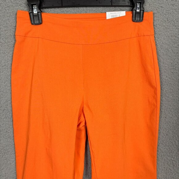 Jm Collection Petite Small Bright Orange Capri Pants Tummy Control Stretch NWT's - Picture 2 of 8